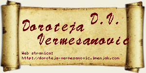 Doroteja Vermešanović vizit kartica